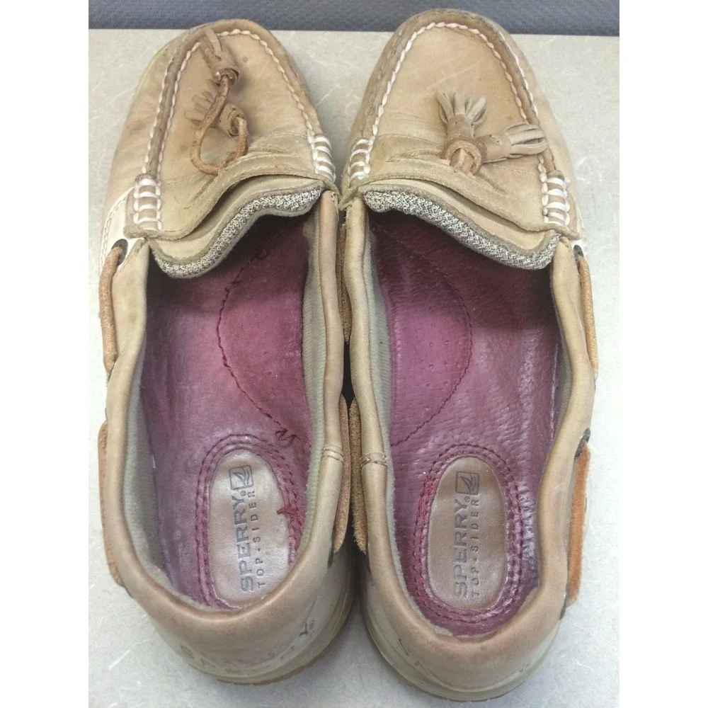 Sperry Top-Sider Womens Boat Shoes Size 6.5 M 9174434 Beige‎
